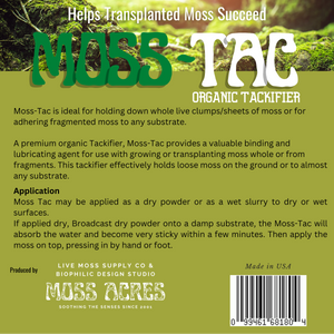 Moss-Tac  "Moss Adhesive" Helps Transplanted Moss Succeed