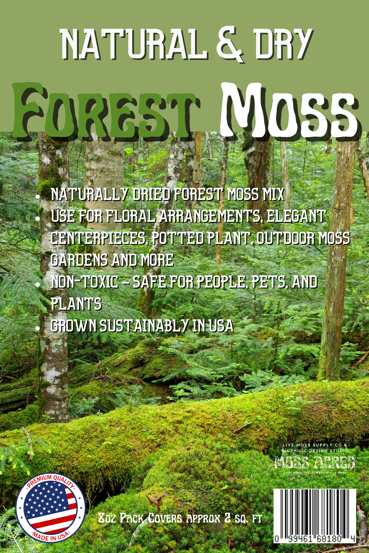 Forest Moss Mix Natural & Dry – Moss Acres