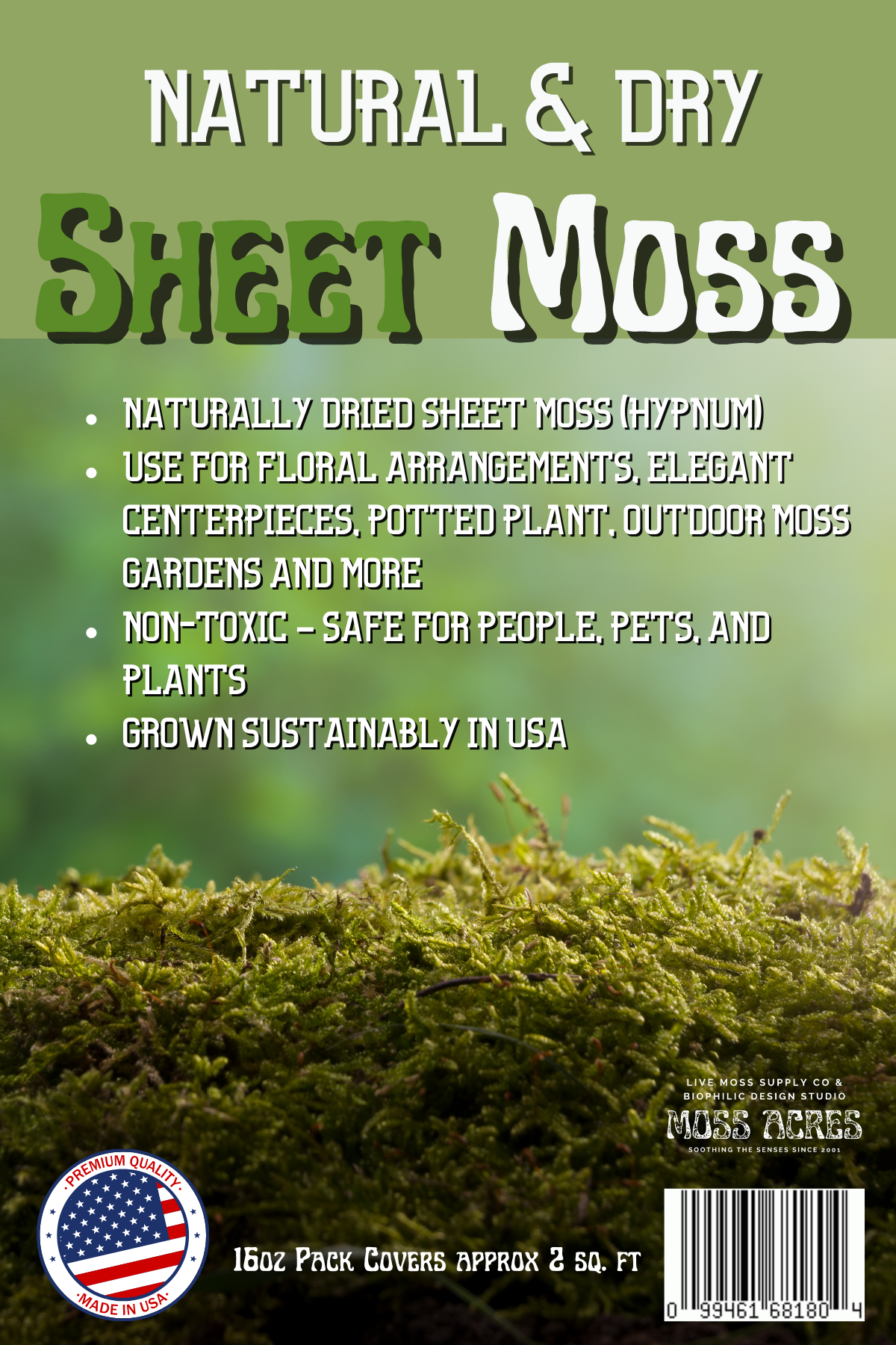 Natural Dried Sphagnum Moss for Garden at best price in
