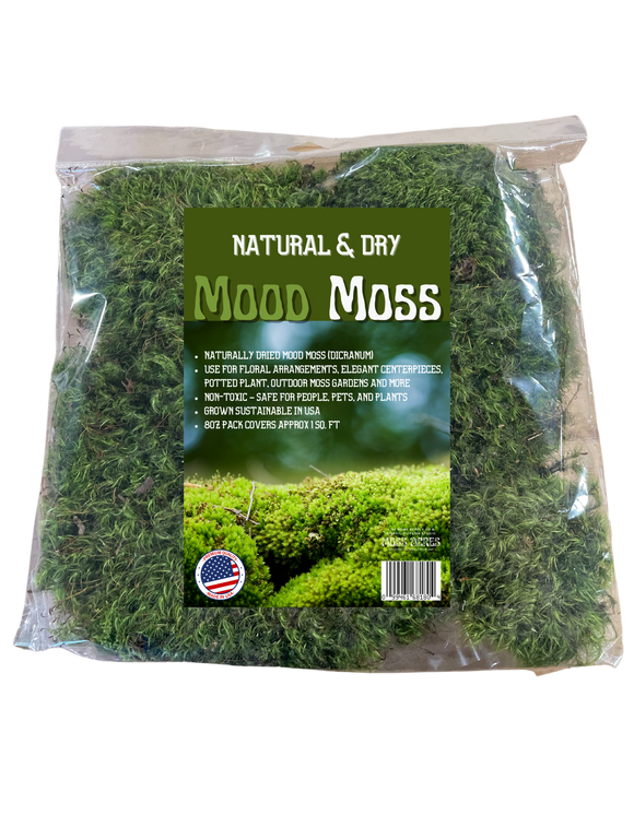 Mood Moss (Rockcap) Natural & Dry 8oz Retail - 12 pack